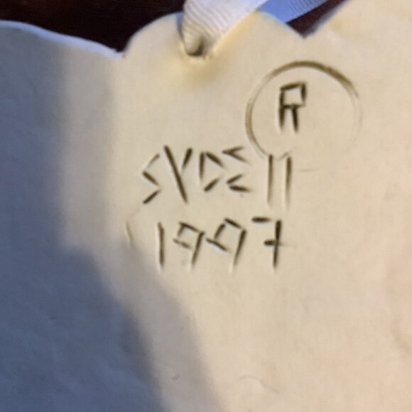 SYDELL Riverplace Pottery Pastel 3D Angel Wall Hanging Signed 1997‎ 9.5in - Picture 6 of 16